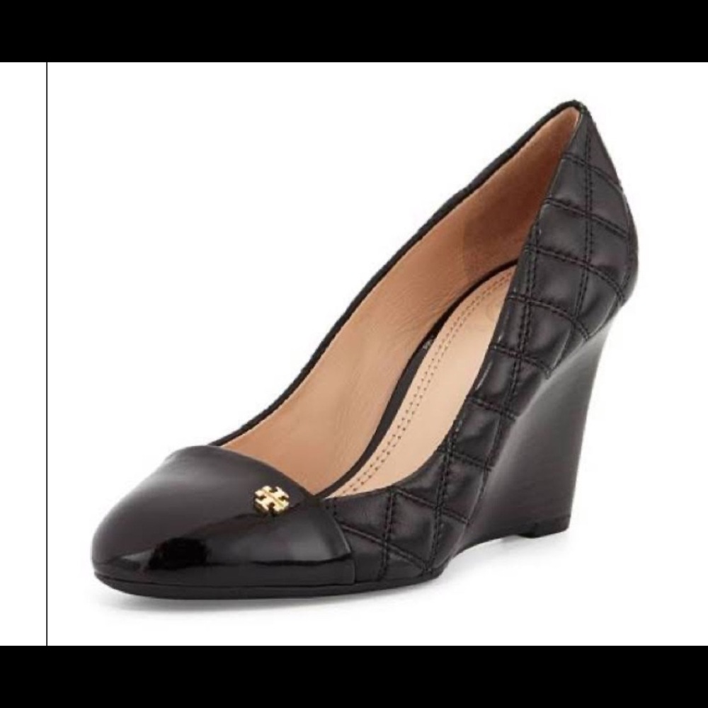 Tory Burch Claremont Quilted Wedge Pumps